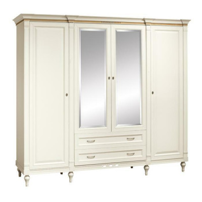 Klasyczna Szafki Szafa meblościanka 4 drzwiowa Drewno Meble Sypialnia