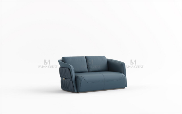Sofa dwuosobowa designerska 2 miejsce do siedzenia Couch Podkładka Ustawić Sofy Couch Blue Luxury