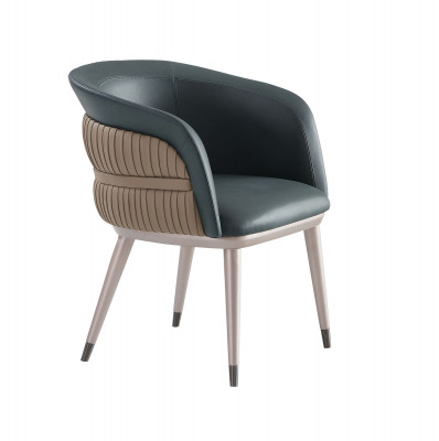 Steel Grand Club Lounge Nowoczesny design Mebel Luxury Krzesła Stal odporna na LederFotel