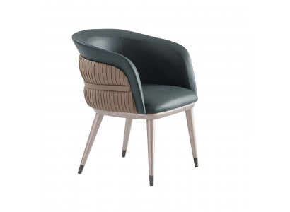 Steel Grand Club Lounge Nowoczesny design Mebel Luxury Krzesła Stal odporna na LederFotel