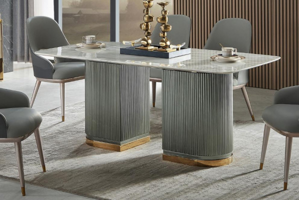 Design Stół obiadowy Marmur Kamień Tabela Nowoczesne Stoły do ​​Jadalni Meble 180x90 stoły Nowość