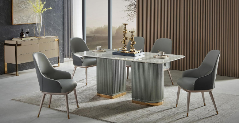 Design Stół obiadowy Marmur Kamień Tabela Nowoczesne Stoły do ​​Jadalni Meble 180x90 stoły Nowość