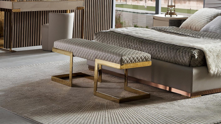 Projektant Łóżko Sypialnia łóżka Włókienniczego Hotel Luxury Podkładka Siedziba Materiał Włochy