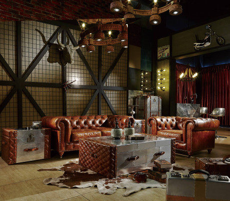 Klasyczny Chesterfield Ustawić 4-częściowy. Sofa stolik kawowy Stolik do salonu