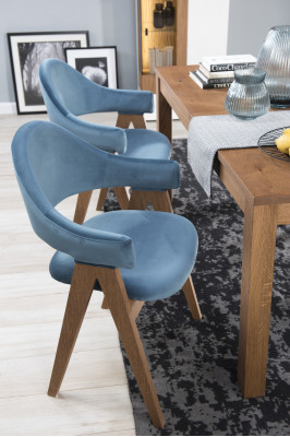 jadalnia Zestaw 6x Krzesło Luxury Design Podkładka Solidny Drewno Krzesła Siedziba Office