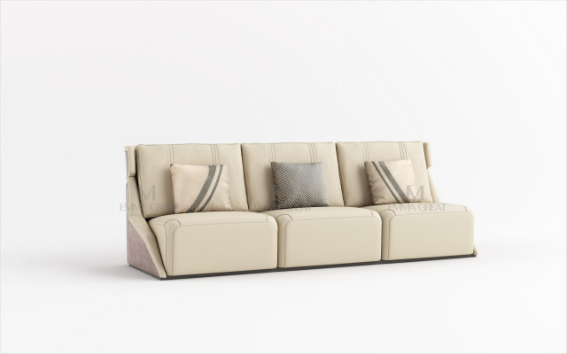 Sofa Trzyosobowa Podkładka Design Sofa Nowoczesna 3-osobowa Siedziba Sofy Pokój Meble Beige