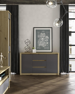 Pokój Mieszkalny Półka Drewno Luksusowy Designerski Kredens Kredens Side Low Board Kredens