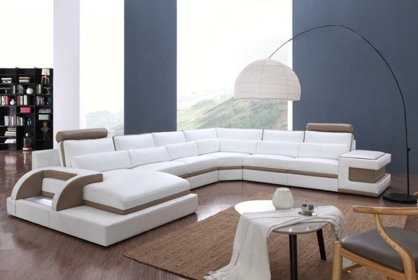 Projektant Żywy krajobraz Kształt U Couch Narożnikowa kanapa Podkładka Ustawić zestaw narożny Sofa
