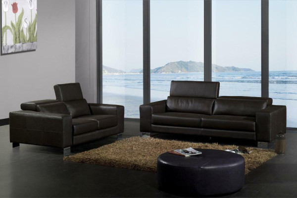 Skórzana sofa kanapa Żywy krajobraz 3+2 miejsce do siedzenia Ustawić nowoczesną sofę w stylu deco
