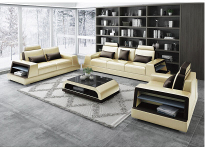 Zestaw sofowy 3+1 miejsce do siedzenia Zestaw Design Sofy Podkładka Kanapy Relaks Modern