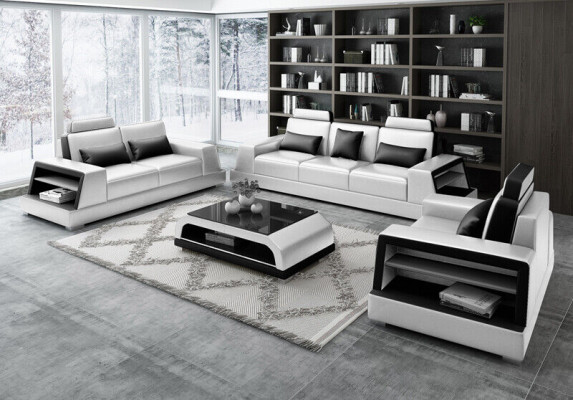 Zestaw sofowy 3+1 miejsce do siedzenia Zestaw Design Sofy Podkładka Kanapy Relaks Modern