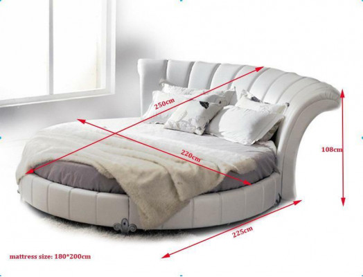 Okrągłe łóżko Chesterfield Design łóżka Łóżko tapicerowane łóżko okrągłe Podkładka Round