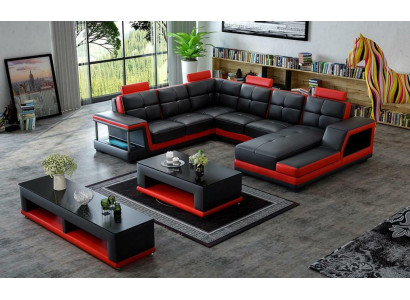 Żywy krajobraz U Form Narożnikowa kanapa stolik kawowy Kredens Design Duża Sofa Nowość