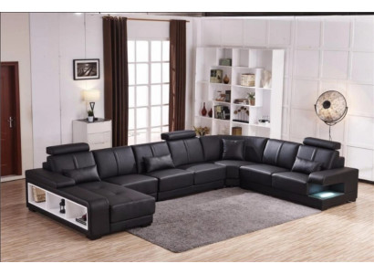 XXL BIG Żywy krajobraz U Form Narożnikowa kanapa Sofa Kanapa Podkładka Deko Ustawić