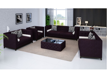 Zestaw sofowy skórzana sofa kanapa miejsce do siedzenia zestaw sofa podkładka kanapa 4-częściowy fotel