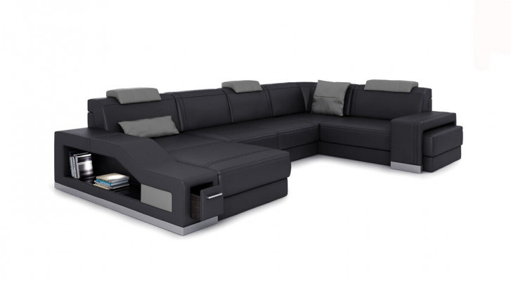 Żywy krajobraz Narożnikowa kanapa Kształt U Narożnik Sofa z podświetleniem LED