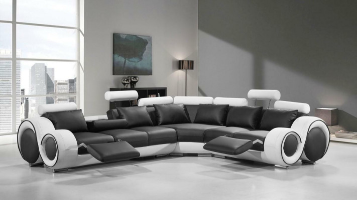 Designerska Sofa Ustaw Żywy krajobraz Couch Narożnikowa kanapa Skóra Włókienniczy Podkładka