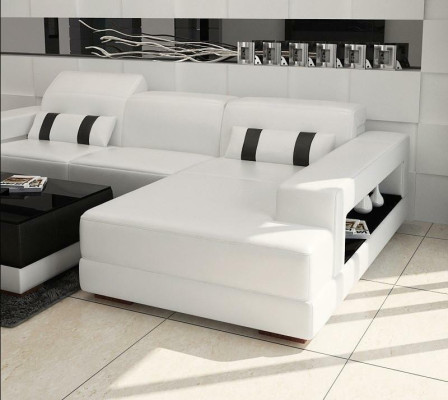 Skórzana sofa kanapa w kształcie litery L Żywy krajobraz Narożnikowa kanapa Narożnik Ustawić Design