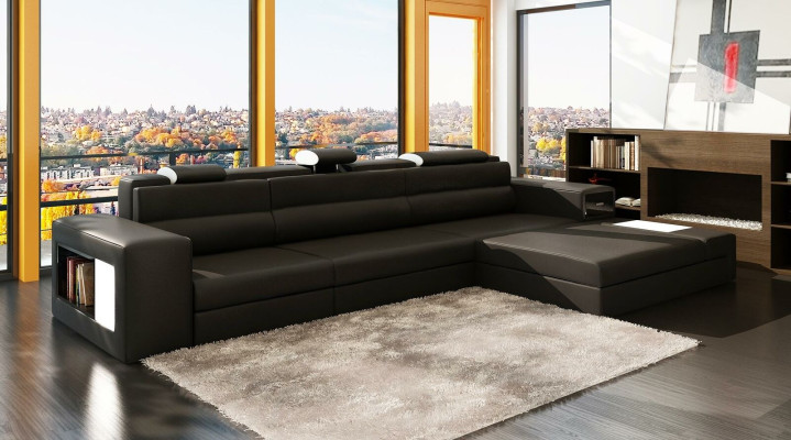 Narożnikowa kanapa skórzana sofa Żywy krajobraz sofa w kształcie litery L kanapa dekoracyjna Podkładka Siedziba Narożnik