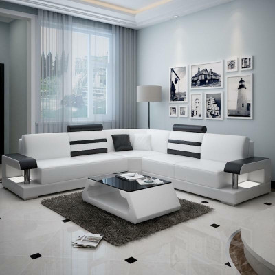 Designerska Sofa Kanapa Narożnikowa kanapa Podkładka Ustaw Żywy krajobraz Skóra Włókienniczy