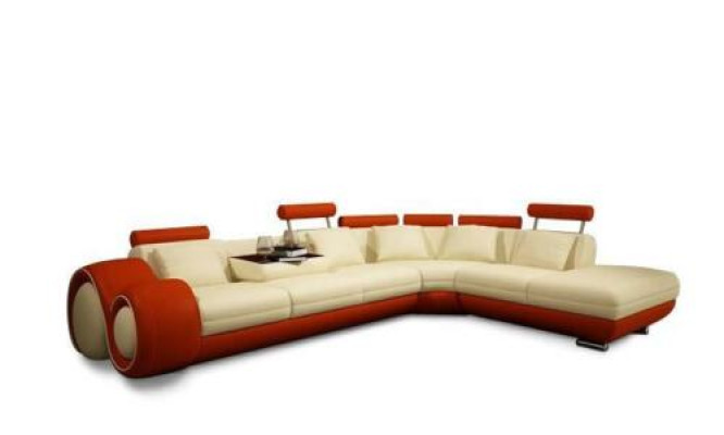 Narożnikowa kanapa Sofa Kanapa Podkładka Żywy krajobraz Skóra Sofy Ustawić LForm