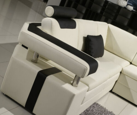 Designerski salon Narożnikowa kanapa Podkładka Siedziba Narożnik Garnitzur