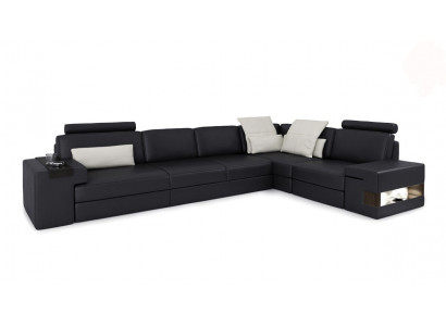 Skórzana Sofa Sofa Nowoczesna Podkładka Skóra Design Narożnikowa kanapa Kanapa Włókienniczy