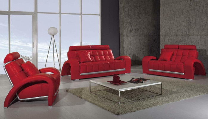 Skórzana sofa Żywy krajobraz 3+2 miejsce siedzące Ustawić Design Nowoczesny zestaw wypoczynkowy skórzany