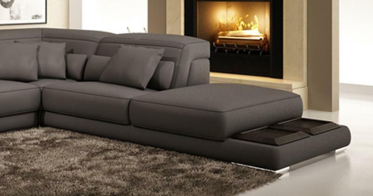 Narożnikowa kanapa Designerska sofa w kształcie litery L Narożnikowa kanapa kanapa Skóra Podkładka Włókienniczy sofy