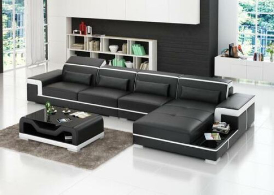 Narożnikowa kanapa Skórzana sofa kanapa w kształcie litery L Narożnikowa kanapa Narożnik Podkładka Siedziba Ustawić