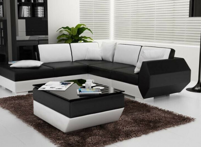 Narożna kanapa skórzana Podkładka Żywy krajobraz Couch Sofa Zestaw narożny w kształcie litery L