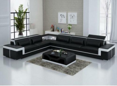 Designerska Sofa Kanapa Narożnikowa kanapa Skóra Włókienniczy Ustawić Żywy krajobraz Podkładka