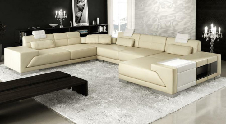 XXL BIG Żywy krajobraz U Form Narożnikowa kanapa Sofa Couch Podkładka Ustawić
