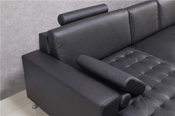 Narożnikowa kanapa Sofa w kształcie litery U Podkładka Narożnikowa kanapa Żywy krajobraz skórzana sofa