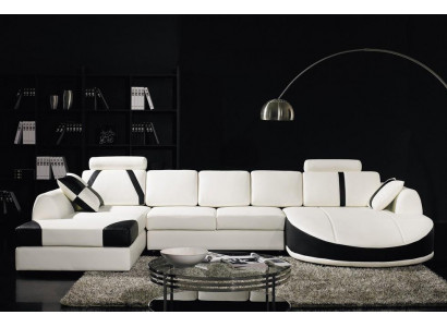 Narożna kanapa skórzana Podkładka Żywy krajobraz Sofa Zestaw narożny w kształcie litery U
