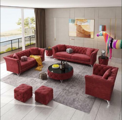 Zestaw sofowy 3+2+1 miejsce do siedzenia Material Couches Podkładka Ustawić Sofy Couch Designer
