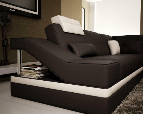 Narożna kanapa skórzana Podkładka Sofa Żywy krajobraz Couch Zestaw narożny w kształcie litery U