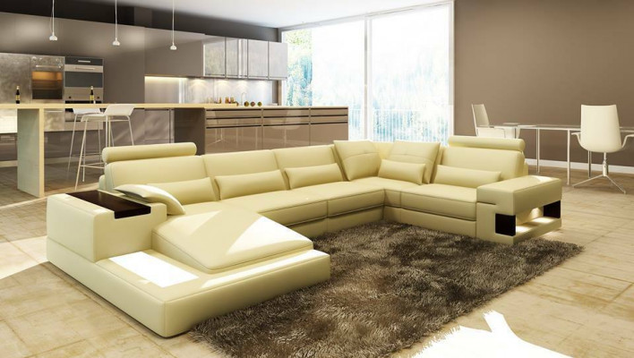 Marki sofa Żywy krajobraz skórzana sofa kanapa Ustawić Living Landscapes