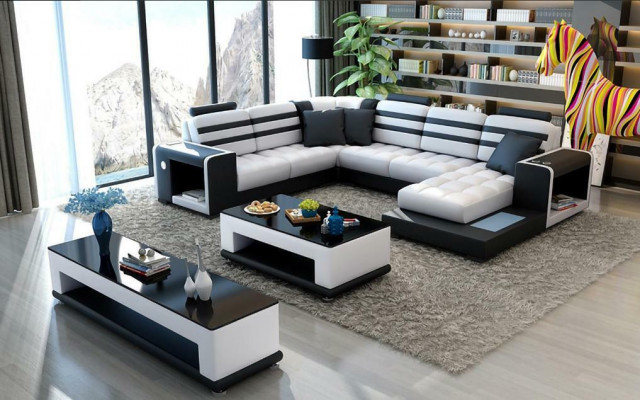 Żywy krajobraz Narożnikowa kanapa Kształt U Sofa Couch Design Couch Włókienniczy Modern Podkładka Nowość