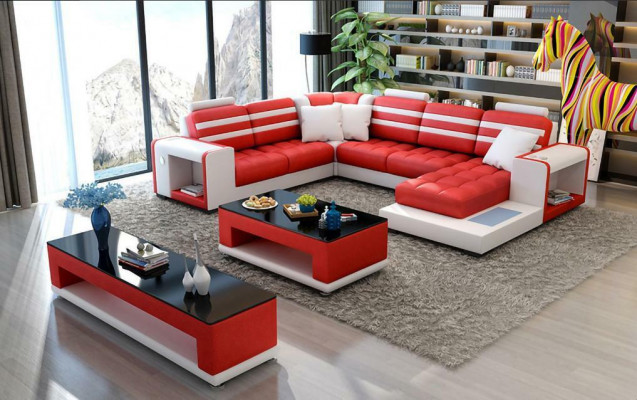 Żywy krajobraz Narożnikowa kanapa Kształt U Sofa Couch Design Couch Włókienniczy Modern Podkładka Nowość