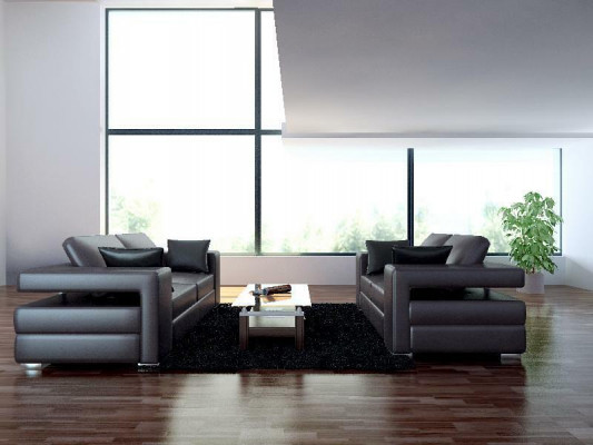 Nowoczesna Sofa Sofa Skórzana Kanapa Żywy krajobraz 3+2+1 Siedziba Ustawić Design