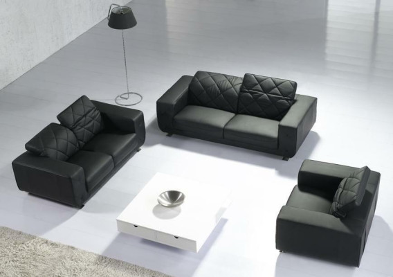 Skórzana sofa Zestaw sofowy 3+2+1 miejsce do siedzenia Zestaw Ustawić ozdobną tapicerowaną sofę kanapową