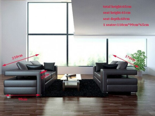 Design Kanapy Sofy Podkładka 321 miejsce do siedzenia Zestaw sofowy Obcios Zestaw Skóra