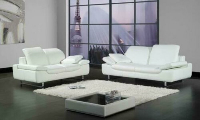 Kanapy Zestaw sofowy Sofa skórzana Sofa miejsce do siedzenia Zestaw Sofy Podkładka Kanapa 3-częściowa Fotel