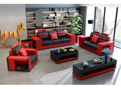 Luksusowy Zestaw sofowy 3+2+1 miejsce do siedzenia Żywy krajobraz Sofa Couch Podkładka Ustawić Sofy Skóra