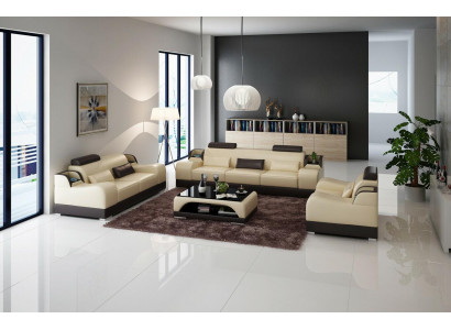 Designerski Zestaw sofowy 321 miejsce do siedzenia Sofa Kanapa Skóra Ustawić Podkładkę Zestaw