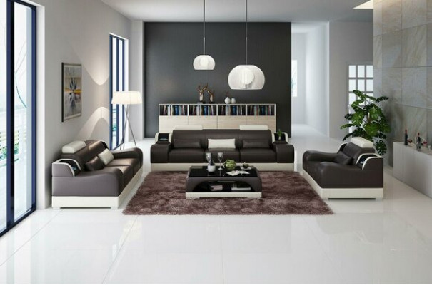 Designerski Zestaw sofowy 321 miejsce do siedzenia Sofa Kanapa Skóra Ustawić Podkładkę Zestaw