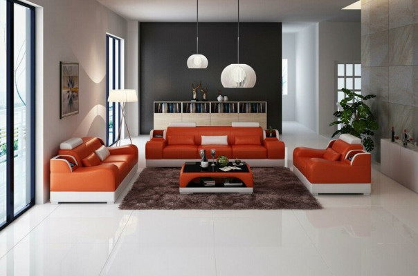Designerski Zestaw sofowy 321 miejsce do siedzenia Sofa Kanapa Skóra Ustawić Podkładkę Zestaw