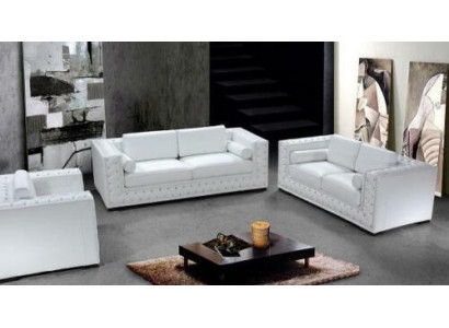Zestaw sofowy 3+1+1 miejsce do siedzenia Zestaw Design Sofy Podkładka Kanapy Skóra Chesterfield