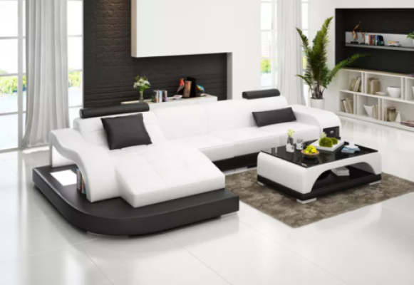 Narożnikowa kanapa Żywy krajobraz Skórzana Sofa Designerska Sofa Sofa Kanapa Podkładka Narożnikowa kanapa Pomarańczowa